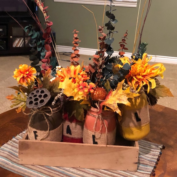 Beautiful handmade center piece farmhouse flower arrangements